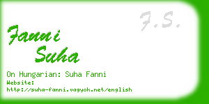 fanni suha business card